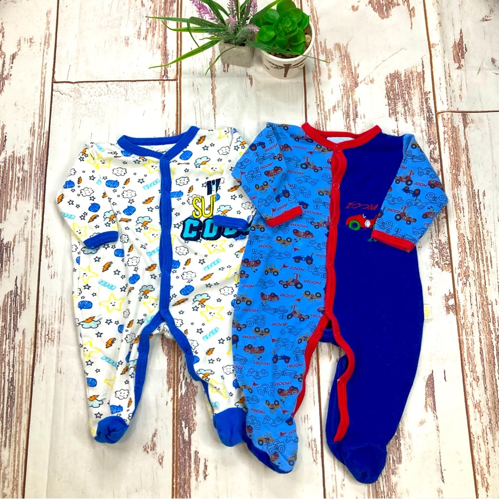 Duck Duck Goose Footies Pajama Bundle Sz 0-3M